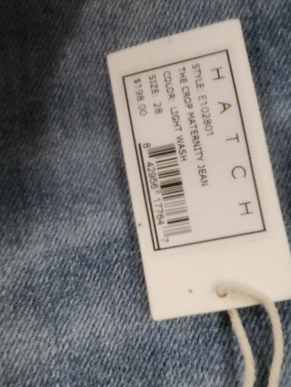 Hatch Maternity Jeans Light Wash / Size: 28 / NWT - Picture 2 of 8